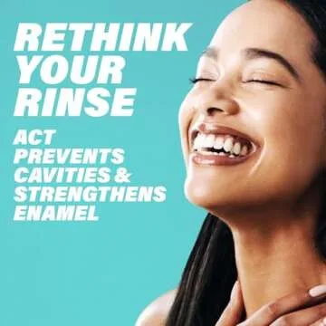 ACT Anticavity Zero Alcohol Mouthwash Pack of 4 - Mint Flavor