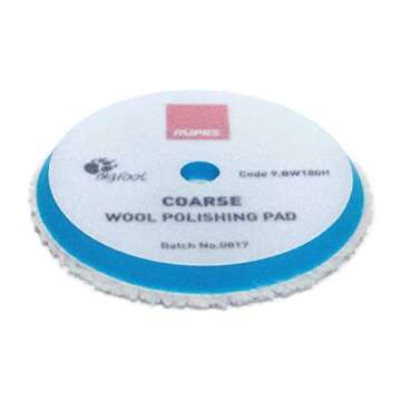RUPES 6.75" Blue COARSE Wool POLISHING PAD - Max Cutting Power