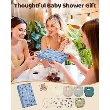 Lictin 8-Pack Muslin Bibs for Toddlers - Soft & Absorbent