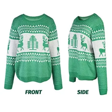 EXLURA Reindeer Christmas Sweater for Holiday Fun