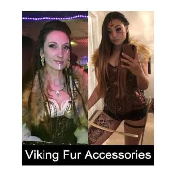 Soul Young Faux Fur Collar Women's Neck Warmer Scarf Wrap,Nature,One Size