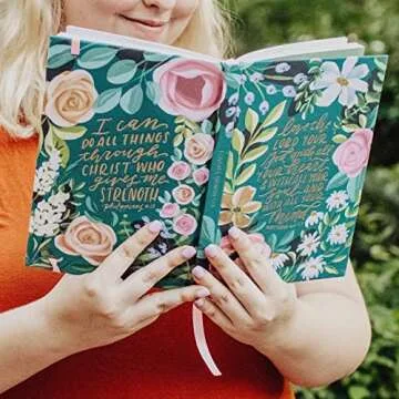 Loveall Design Co. Ally Theme, Hardback Journal, Cloth Bound Journal, Scripture Journal, Faith-Based Stationery, Lined Notebook, Floral Notebook,