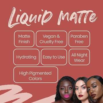 The Lip Bar - Nonstop Liquid Matte Lipstick, Hot Mama (Deep Rich Brown) - High Pigment - One Swipe - Long Lasting - Jojoba Oil & Vitamin E - Vegan & Cruelty Free - Makeup & Cosmetics - .24 fl oz