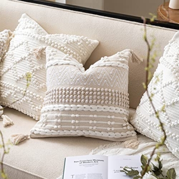 BlissBlush Boho Decorative Throw Pillow Cover 20x20