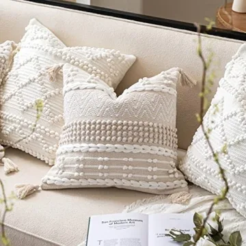 BlissBlush Boho Decorative Throw Pillow Cover 20x20