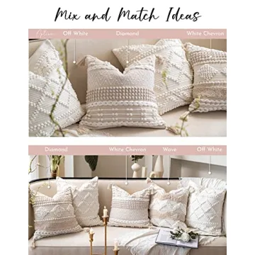 BlissBlush Boho Decorative Throw Pillow Cover 20x20