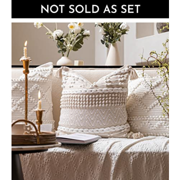 BlissBlush Boho Decorative Throw Pillow Cover 20x20