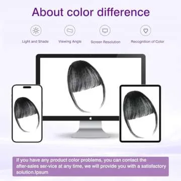 ELEFOCUS Clip in Bangs 100% Human Hair Extensions for Women