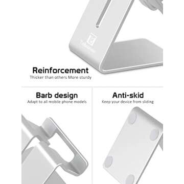 ToBeoneer Aluminum Desktop Phone Stand - Universal Holder