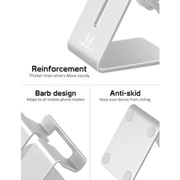 ToBeoneer Aluminum Desktop Phone Stand - Universal Holder