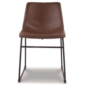 Mid-Century Bucket Dining Chairs Set of 2 Black Brown