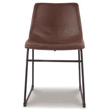 Mid-Century Bucket Dining Chairs Set of 2 Black Brown