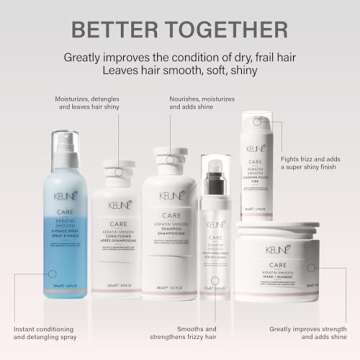 Keune Care Keratin Smoothing Conditioner, Frizz-Control & Moisturizing Conditioner for Smoother Hair, 10.1 Fl Oz