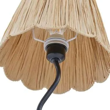 Modern Rattan Lampshade Table Lamp for Stylish Living