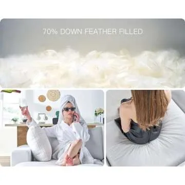 PaPaJet Modular Sectional Sofa, 152 Inches Down Filled Sectional Sofa, 6 Seats U Shaped Cloud Couch with Chaise, Ottoman, Oversized Couch for Living Room, White Linen Couch Set