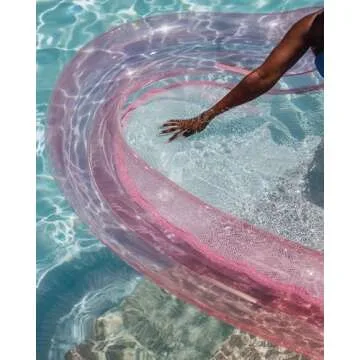 FUNBOY Original Clear Heart Water Hammock with Mesh Pool Float Perfect for Summer Pool Parties