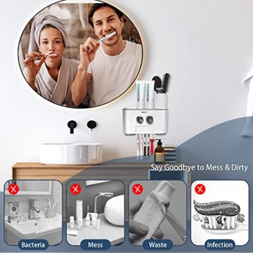 Wekity Multifunctional Toothbrush Holder for Family Use