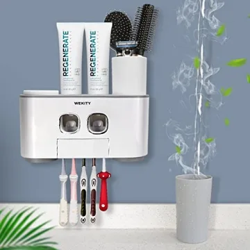 Wekity Multifunctional Toothbrush Holder for Family Use