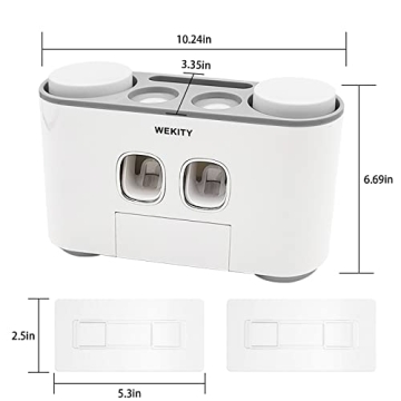 Wekity Multifunctional Toothbrush Holder for Family Use