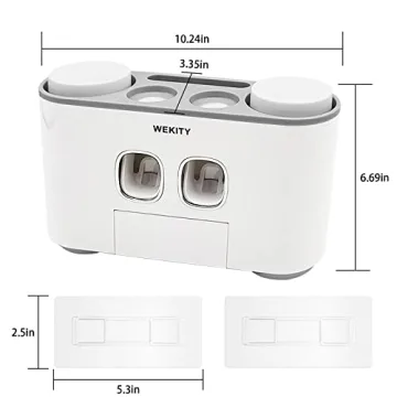 Wekity Multifunctional Toothbrush Holder for Family Use