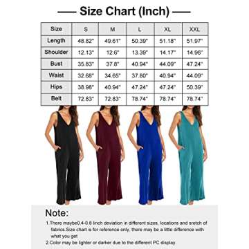 Sucolan Rompers for Women Summer Sleeveless Jumpsuit V Neck Capri Rompers for Women…