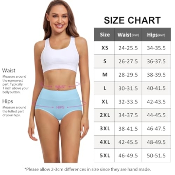 Wirarpa Women's Full Coverage Cotton Briefs 5 Pack