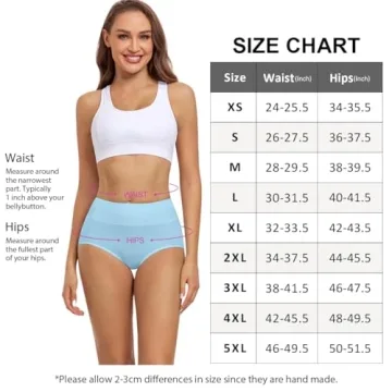 Wirarpa Women's Full Coverage Cotton Briefs 5 Pack