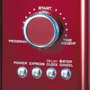Nostalgia RMO4RR Retro Large 0.9 cu ft, 800-Watt Countertop Microwave Oven, 12 Pre-Programmed Cooking Settings, Digital Clock, Easy Clean Interior, Metallic Red