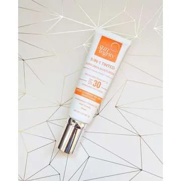 Suntegrity Tinted 5 in 1 Mineral Sunscreen for Face (SPF 30-2 oz) - Medium | BB Cream Moisturizer with Physical UVA/UVB Broad Spectrum Protection | Safe for Sensitive Skin