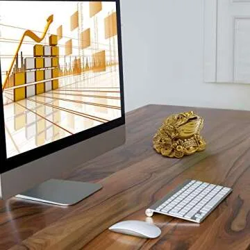 Wschic Feng Shui Money Frog, Lucky Money Toad Decorations,Ideal for Attracting Wealth