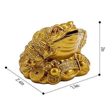 Wschic Feng Shui Money Frog, Lucky Money Toad Decorations,Ideal for Attracting Wealth