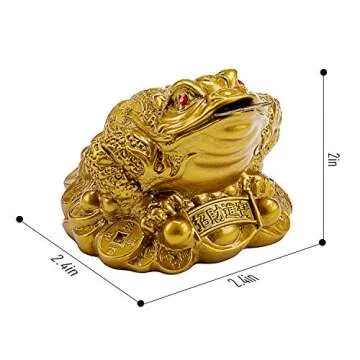 Wschic Feng Shui Money Frog, Lucky Money Toad Decorations,Ideal for Attracting Wealth