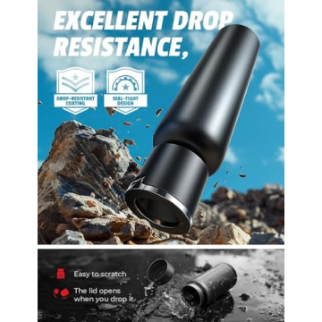 AINOPE 24 oz Smart Insulated Water Bottle with Phone Holder