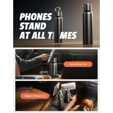 AINOPE 24 oz Smart Insulated Water Bottle with Phone Holder