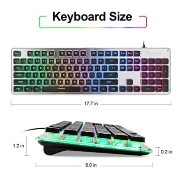 LANGTU Membrane Gaming Keyboard with Colorful LED Backlight