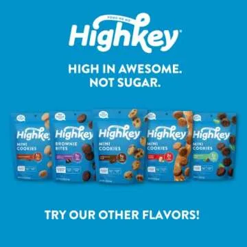 HighKey Sugar Free Chocolate Peanut Butter Cookies - Keto Protein Snacks Zero Sugar Added Sweets Gluten Free Desserts Low Carb Snack Diabetic Treats Healthy Almond Flour Cookie Diet Food 2.25oz 3-Pack