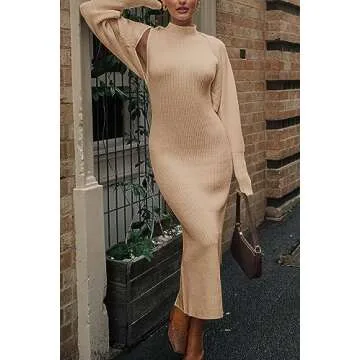 PRETTYGARDEN Fall 2 Piece Maxi Dress & Cardigan Set