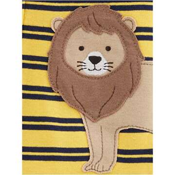 Simple Joys by Carter's Baby Boys' Snug-Fit Footed Cotton Pajamas, Pack of 3, Dinosaur/Animal, 12 Mo...