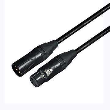 WORLDS BEST CABLES 10 Foot Quad Balanced Microphone Cable