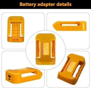 BTRUI 1*USB Charger Adapter for Dewalt 20V Battery with USB & Type-C Fast Charging Interface USB Charger (Adapter Only)