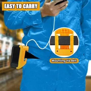 BTRUI 1*USB Charger Adapter for Dewalt 20V Battery with USB & Type-C Fast Charging Interface USB Charger (Adapter Only)