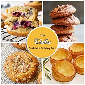 Walfos Silicone Muffin Top Pans for Baking 4inch Jumbo Size, Perfect Results Premium Non-Stick Bakeware Egg Baking Pan, Great for Eggs, Hamburger Bun, Muffin Top and More, Food Grade & BPA Free, 1pc