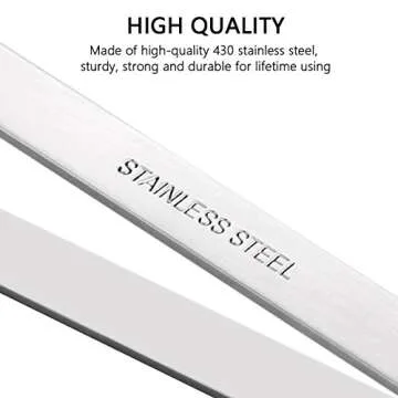 4 Pieces Fish Bone Tweezers Set, Two 4.6" Stainless Steel Tweezer and Two 5.5" Tongs for Cooking Food Design styling.