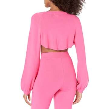 The Drop Women's Miya Bell Sleeve Sweater Shrug, Rose Pink, S