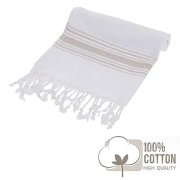 BAROOGA Hand Towels Set of 3 - Turkish Cotton Elegance