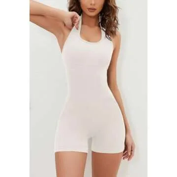 Stylish QINSEN Halter One Piece Active Romper for Women