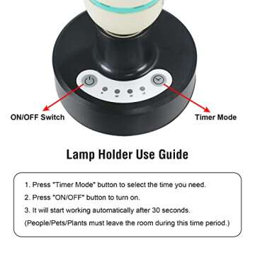 36Watts UV Sanitizer Lamp with Remote Control Powerful Ozone UVC Light with E26 Base for Basement/Bedroom/Kitchen/Office/Storehouse/Car, 3-Gear Timer 110V with Ozone