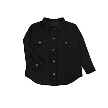 SANDERY Womens Oversized Corduroy Shacket Comfortable Fashion