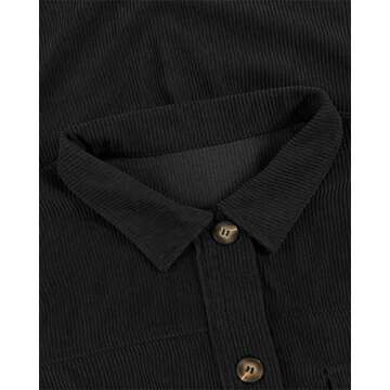 SANDERY Womens Oversized Corduroy Shacket Comfortable Fashion