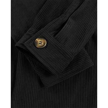 SANDERY Womens Oversized Corduroy Shacket Comfortable Fashion